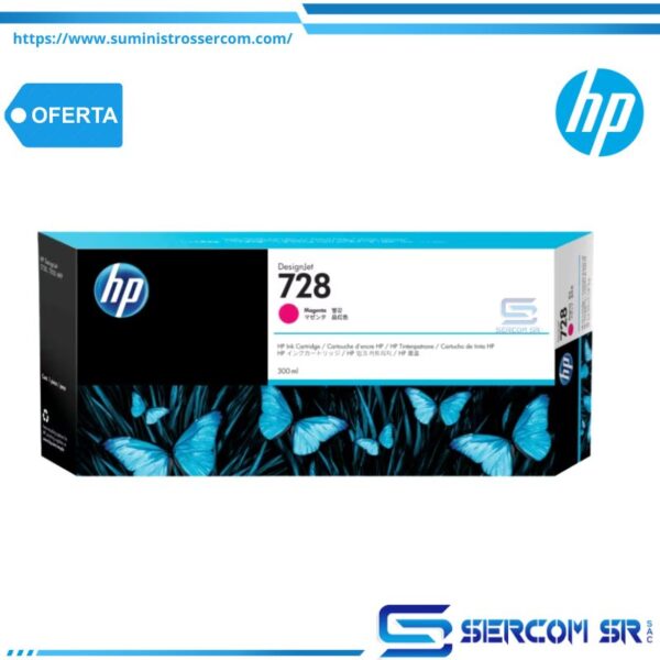 TINTA HP F9K16A 728A 300ML MAGENTA