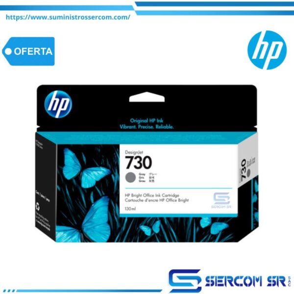 TINTA HP P2V66A 730 130ML GRAY