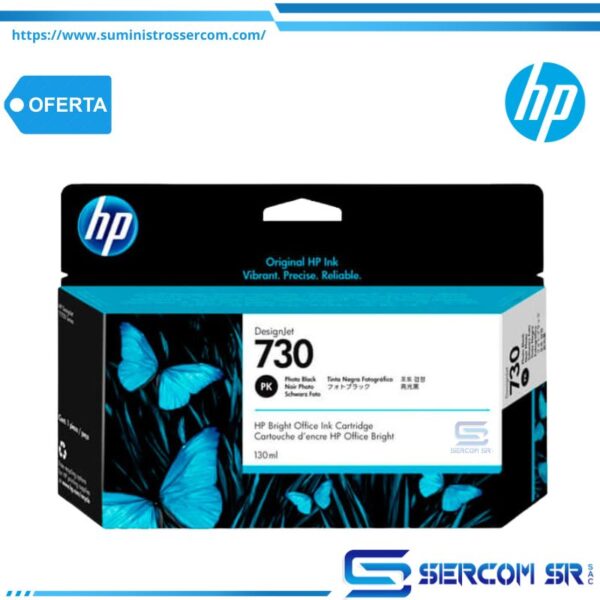TINTA HP P2V67A 730 130ML PHOTO BLACK