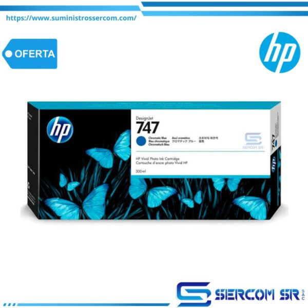 TINTA HP P2V85A 747 300ML CHROMATIC BLUE PARA Z6 Z9