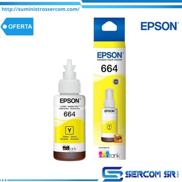 TINTA EPSON T664420-AL YELLOW PARA L200