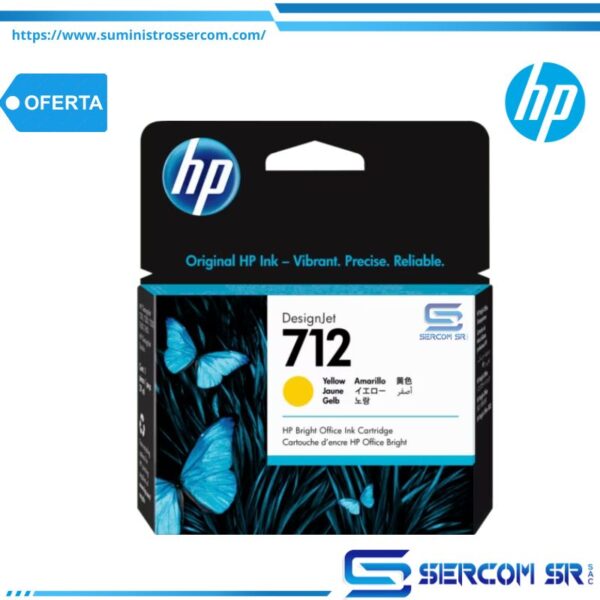 TINTA HP 3ED69A 712A 29ML YELLOW