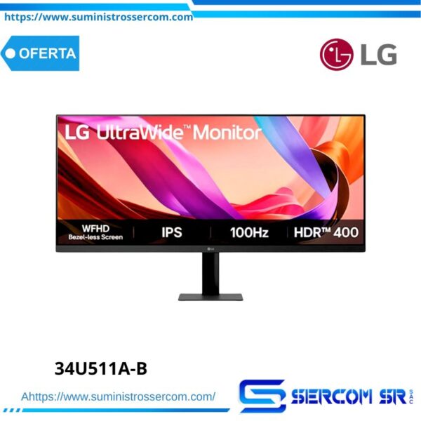 MONITOR LG 34U511A-B IPS 34" UltraWide WFHD 100HZ/1MS/HDR400