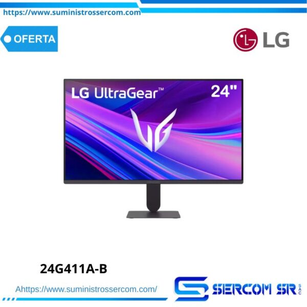 'MONITOR LG GAMING 24G411A-B FHD 24" IPS 120HZ/1MS HDMI/DP