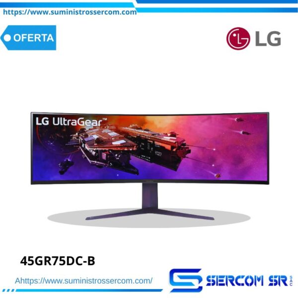 MONITOR LG GAMING 45GR75DC-B UltraGear CURVO 44.5" DQHD/200HZ/1MS