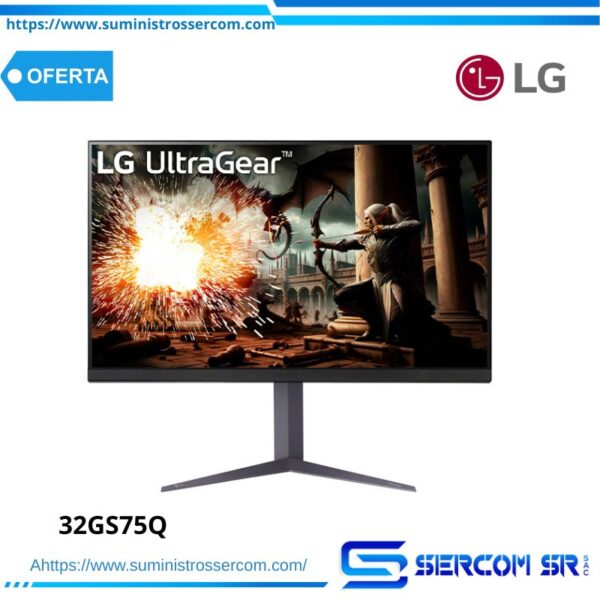 MONITOR LG LED GAMING IPS 32GS75Q-B 32" UltraGear 180HZ/1MS HR400