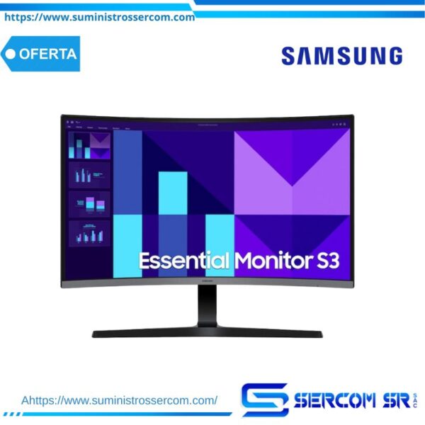 MONITOR SAMSUNG LS27D390GANXZA 27" ESSENTAL S3 CURVO 100HZ FHD/HDM