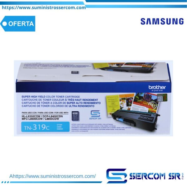 TONER BROTHER TN319C HL-L8350/MFC-L8850 6000 PAG CYAN