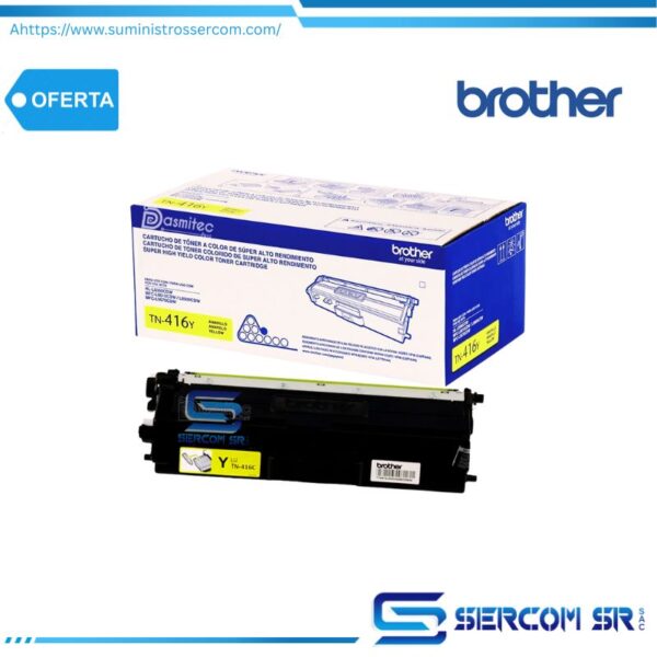 TONER BROTHER TN416Y YELLOW MFCL8900CDW 6,500 PAG.