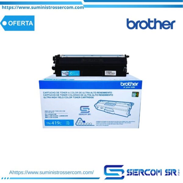 TONER BROTHER TN416C CYAN MFCL8900CDW 6,500 PAG.