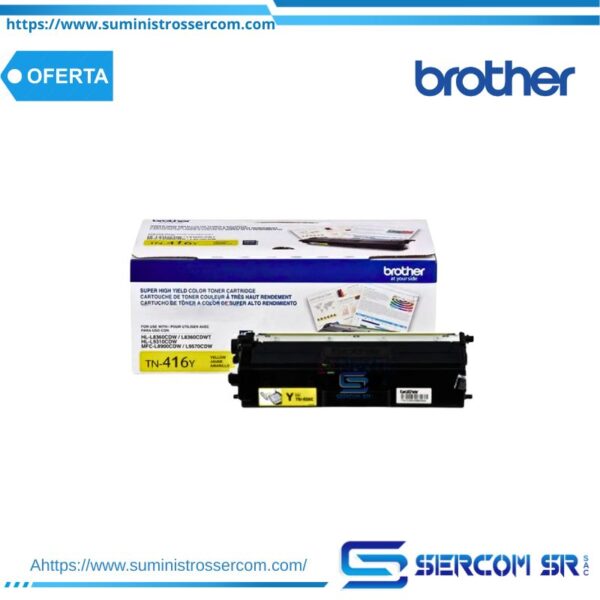 TONER BROTHER TN416Y YELLOW MFCL8900CDW 6,500 PAG