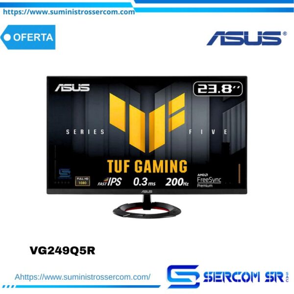 MONITOR ASUS TUF GAMING VG249Q5R 23.8" 200HZ/0.03MS IPS FreeSync