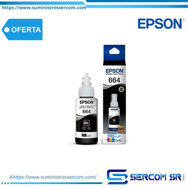 TINTA EPSON T664120-AL NEGRO PARA L200