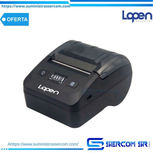 IMPRESORA PORTATIL TERMICA LOPEN LN-P80D-UB 90MM USB/ BLUETOOTH