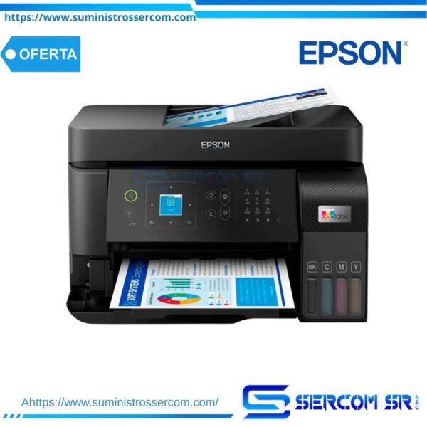 Impresora Multifuncional Epson EcoTank L5590, Imprime/Escanea/Copia/Fax/USB/LAN/Wi-Fi