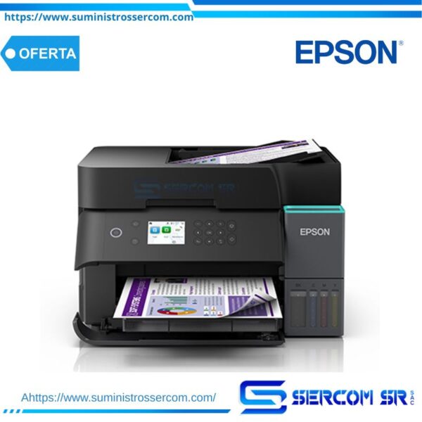 Multifuncional de tinta Epson EcoTank L6370, imprime/escanea/copia/Wi-Fi/Ethernet/USB
