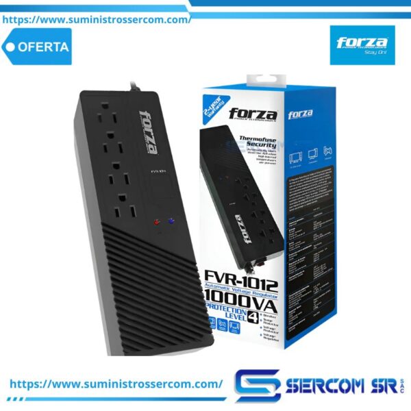 ESTABILIZADOR FORZA FVR-1012 1000VA 500W 220V