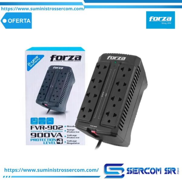 ESTABILIZADOR FORZA FVR-902 900VA/450W 220VA 8