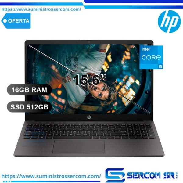 LAPTOP HP 250 G10 I5-1334U/ 16GB/ SSD512GB/ FREE/ 15.6/ B5UW7AT