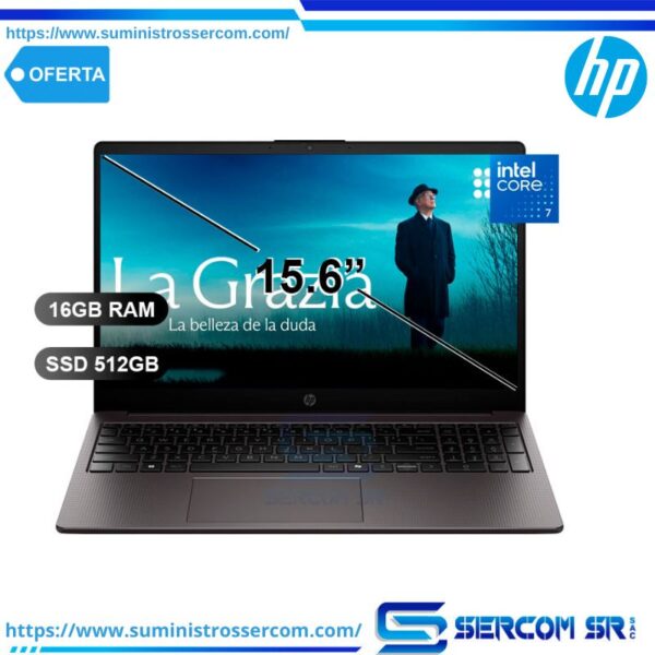 LAPTOP HP 250R G10 I7-150U/ 16GB/ SSD512GB/ FREE/ 15.6/ D2DX8AT