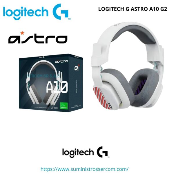 AUDIFONO C/MICROF. LOGITECH G ASTRO A10 G2 MULTI-PLATFORM FOR PC/MAC/PS5/XBOX/SWITCH WHITE