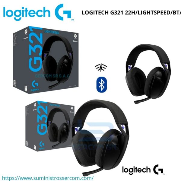 AUDIFONO C/MICROF. LOGITECH G321 22H/LIGHTSPEED/BT/40MM/CABLE USB-C BLACK