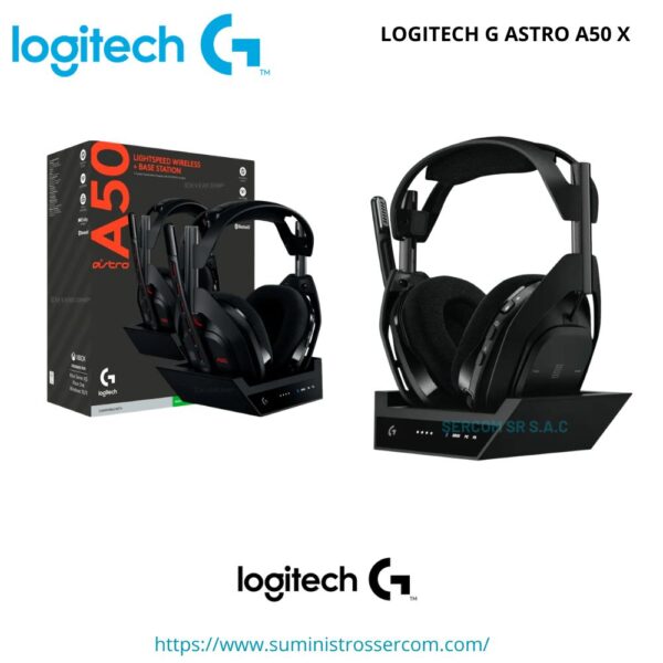 AUDIFONO C/MICROF. LOGITECH G ASTRO A50 X LIGHTSPEED/BT/PS5/PC/XBOX + BASE BLACK